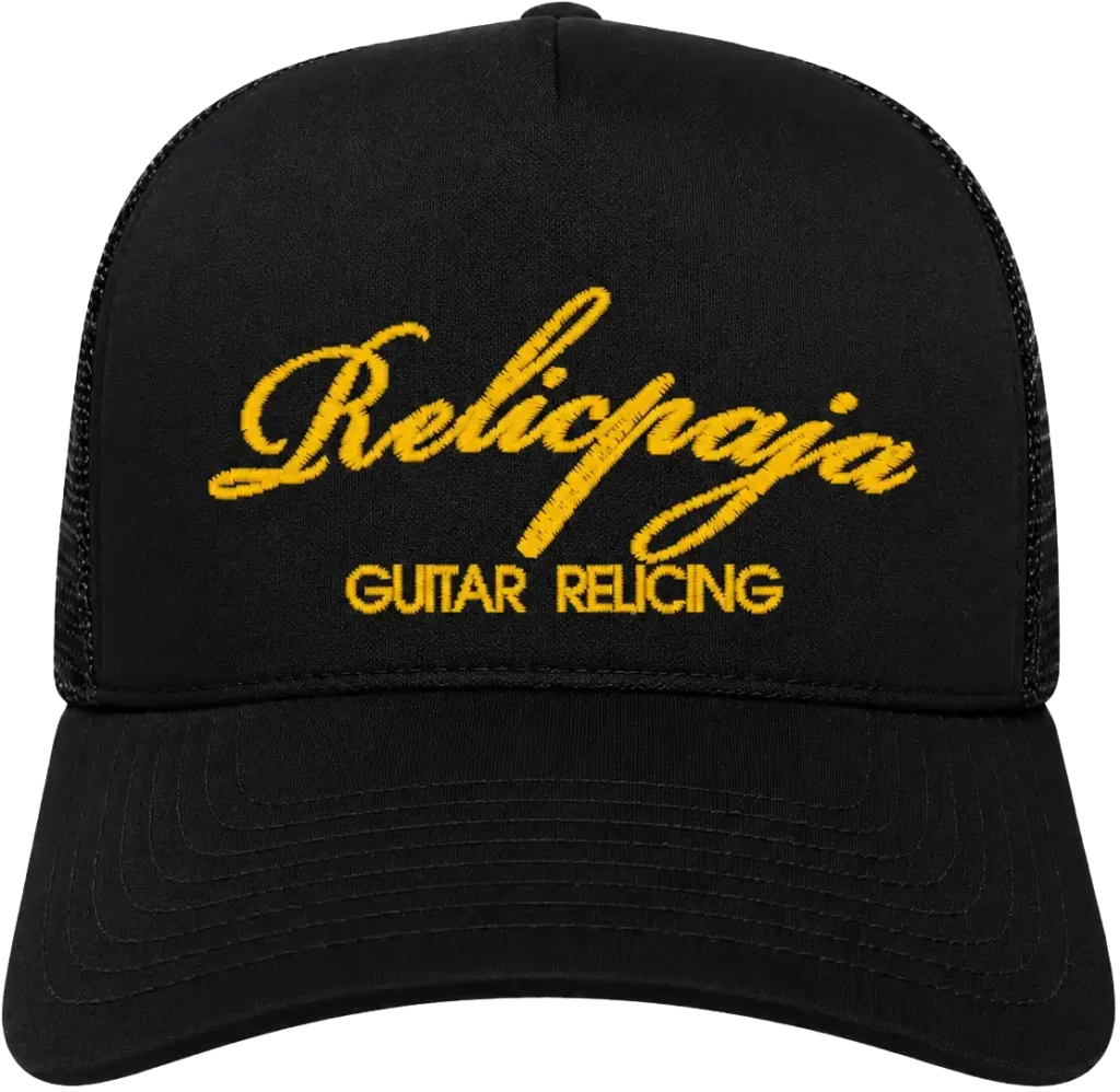 Relicpaja-lippis – Musta trucker